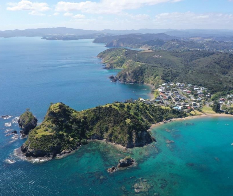 Aerial view of Tapeka Point and the Tapeka community